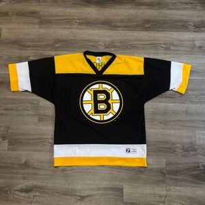 Vintage 90s Boston Bruins Bourque 77 Hockey Jersey Large NHL Logo 7